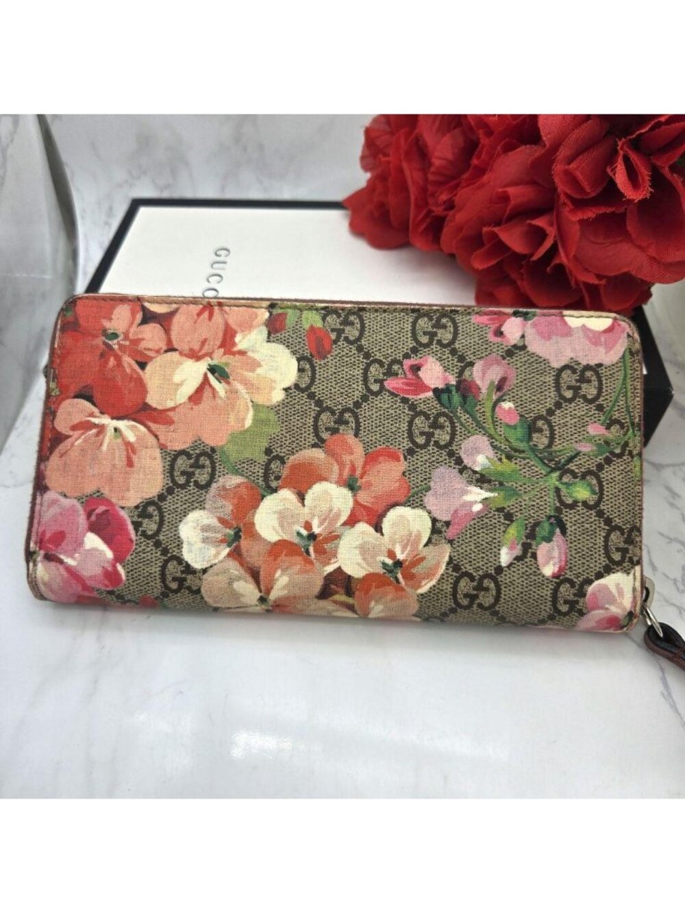 Gucci Wallet Blooms Flower Pink - Picture 2 of 14